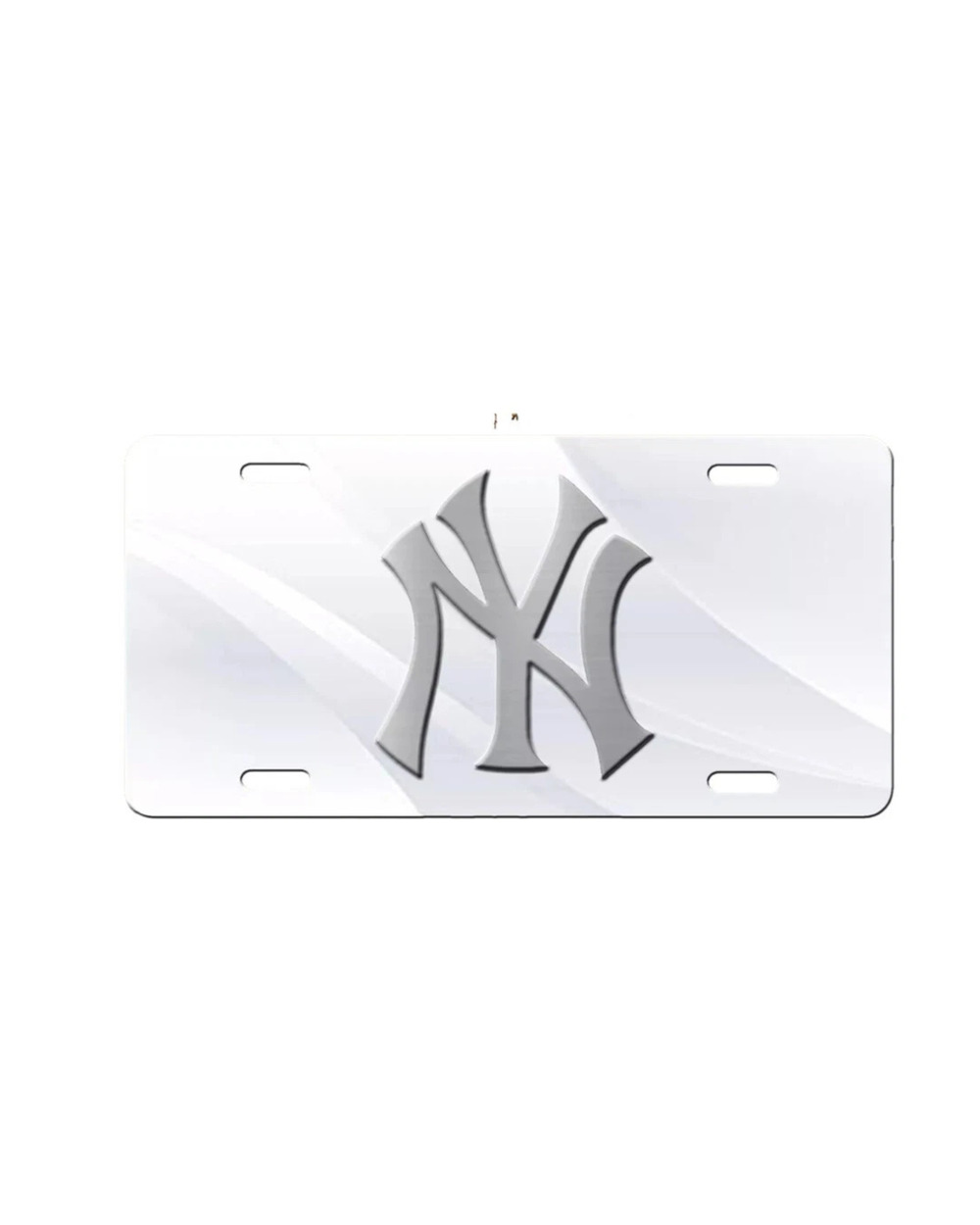 YANKEES Inspired Art NY on White Aluminum Vanity license plate Tag Gift
